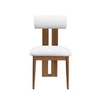 Meridian Furniture, Sedia da Pranzo Dario in Tessuto Bouclé Crema, Set da 2