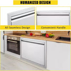 Anta di accesso per barbecue in acciaio inox spazzolato, ante per mobili da cucina da esterno, ante durevoli e resistenti alle intemperie per isole barbecue, adatte per esterni