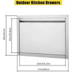 Anta di accesso per barbecue in acciaio inox spazzolato, ante per mobili da cucina da esterno, ante durevoli e resistenti alle intemperie per isole barbecue, adatte per esterni