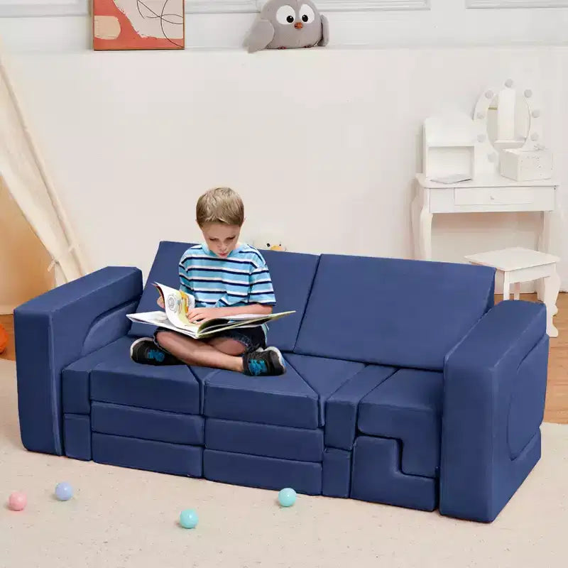 Modular Kids Play Couch, 22Pcs Children Sectional Sofa Imaginative Furniture Play Set, Creative Playroom Furniture for Toddlers