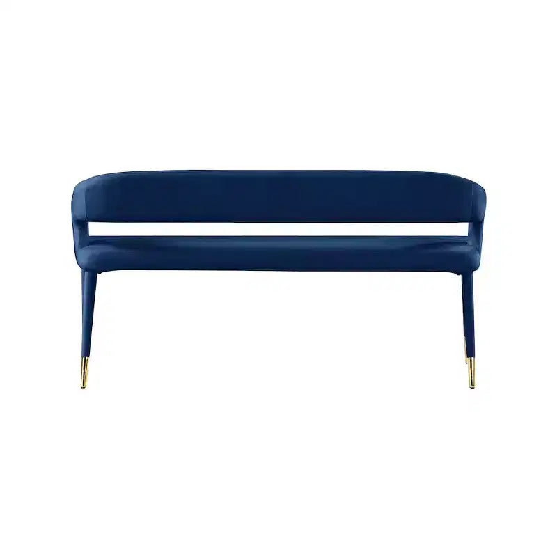 Meridian Furniture, Panca Destiny in velluto blu navy