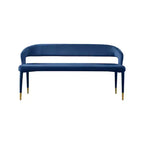 Meridian Furniture, Panca Destiny in velluto blu navy