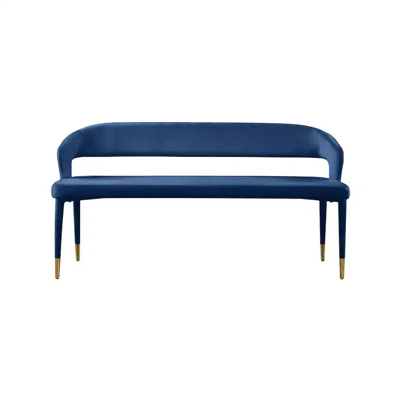 Meridian Furniture, Panca Destiny in velluto blu navy