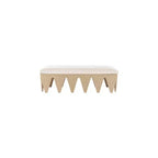 Meridian Furniture, Panca in velluto e pelliccia Altair