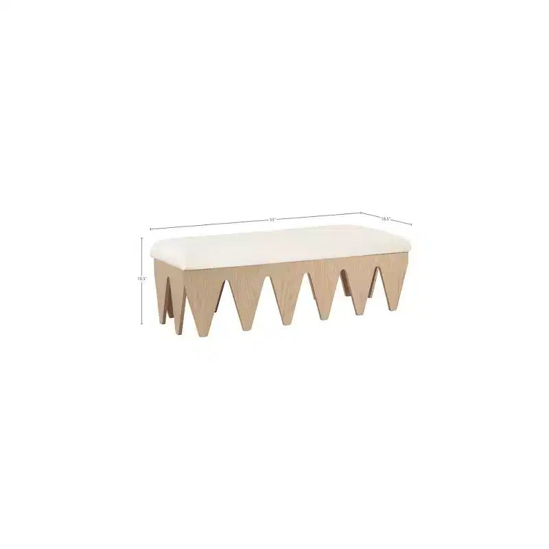 Meridian Furniture, Panca in velluto e pelliccia Altair