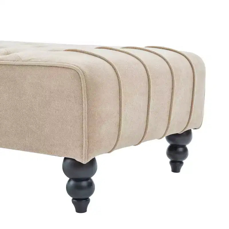 Christopher Knight Home Stroup Moderna chaise longue imbottita Glam con cuciture a rombi e bottoni a vista
