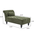 Christopher Knight Home Stroup Moderna chaise longue imbottita Glam con cuciture a rombi e bottoni a vista