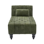 Christopher Knight Home Stroup Moderna chaise longue imbottita Glam con cuciture a rombi e bottoni a vista