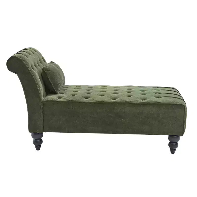 Christopher Knight Home Stroup Moderna chaise longue imbottita Glam con cuciture a rombi e bottoni a vista