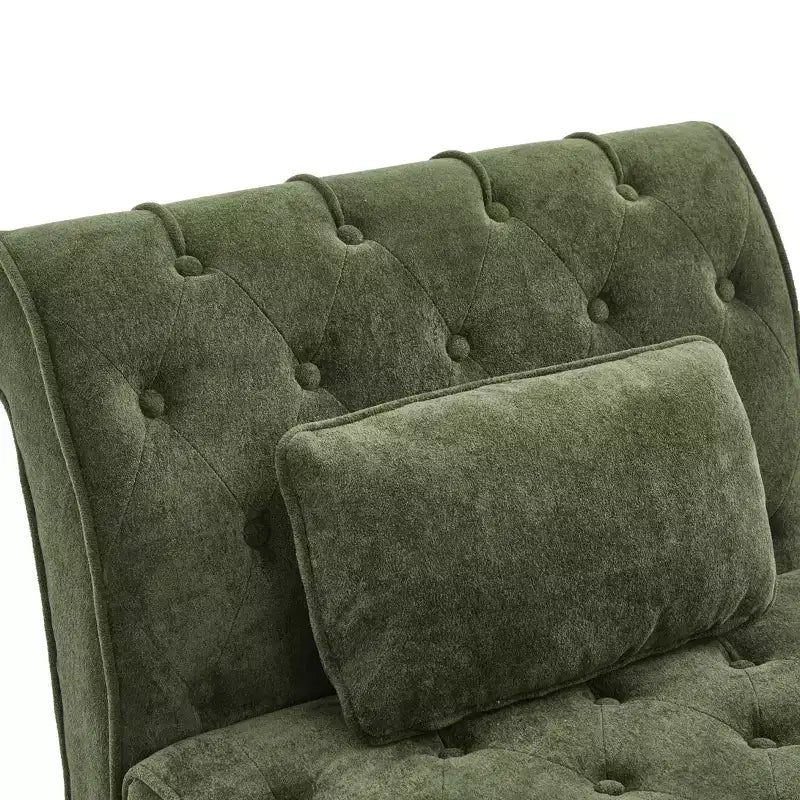 Christopher Knight Home Stroup Moderna chaise longue imbottita Glam con cuciture a rombi e bottoni a vista