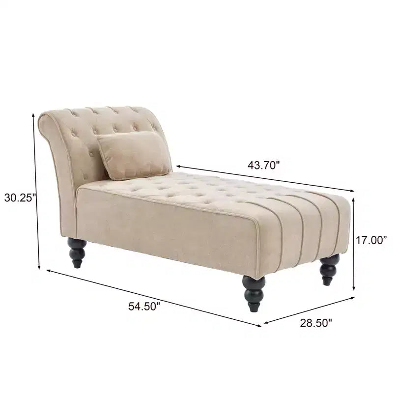 Christopher Knight Home Stroup Moderna chaise longue imbottita Glam con cuciture a rombi e bottoni a vista