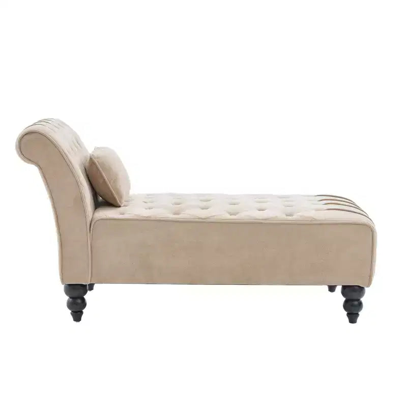 Christopher Knight Home Stroup Moderna chaise longue imbottita Glam con cuciture a rombi e bottoni a vista