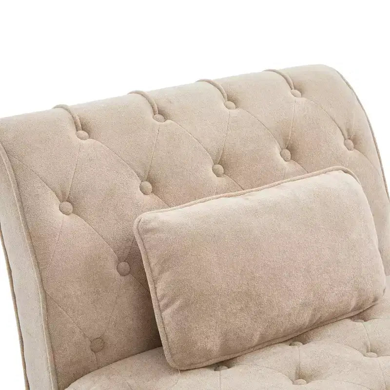 Christopher Knight Home Stroup Moderna chaise longue imbottita Glam con cuciture a rombi e bottoni a vista