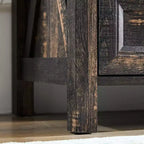 Comò a 6/8 cassetti Okak Farmhouse, armadio contenitore ampio con maniglie in metallo, comò in legno per camera da letto e armadio, quercia scura