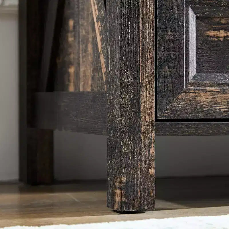 Comò a 6/8 cassetti Okak Farmhouse, armadio contenitore ampio con maniglie in metallo, comò in legno per camera da letto e armadio, quercia scura