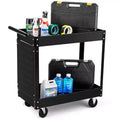 2 Tray Tool Cart, 400 LBS Capacity Rolling Tool Carts On Wheels, Heavy Duty Utility Cart with Pegboard, Mechanic Tool Storage Cart