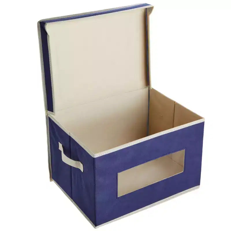 Set da 3 Contenitori Portaoggetti Pieghevoli in Tessuto, Cestini e Organizer con Maniglie, Cesti e Scatole per Organizzazione - 41,2 x 30,5 x 25,4 cm