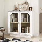 Okak Mobile Contenitore Moderno, Credenza a Buffet con 2 Ante in Acrilico, Consolle per Cucina Soggiorno Ingresso Studio