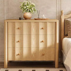 Comodino Lantine da 31,5 Pollici con 3 Cassetti, Comodino Grande Moderno, Comodino Extra-Large, Tavolino per Camera da Letto, Soggiorno