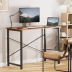 JIONJOY 32 Piccola Scrivania per Computer - Tavolo da Scrittura per Ufficio Domestico Rinforzato a Forma di X, Stile Moderno Semplice