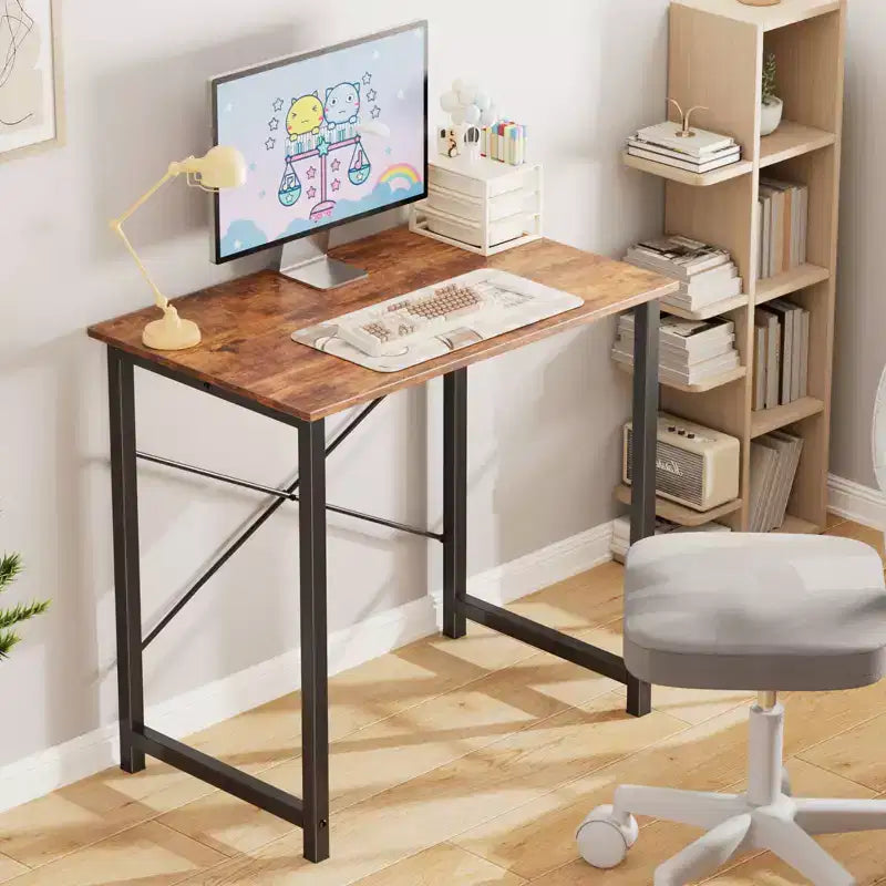 JIONJOY 32 Piccola Scrivania per Computer - Tavolo da Scrittura per Ufficio Domestico Rinforzato a Forma di X, Stile Moderno Semplice