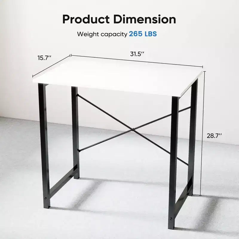 JIONJOY 32 Piccola Scrivania per Computer - Tavolo da Scrittura per Ufficio Domestico Rinforzato a Forma di X, Stile Moderno Semplice