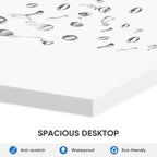JIONJOY 32 Piccola Scrivania per Computer - Tavolo da Scrittura per Ufficio Domestico Rinforzato a Forma di X, Stile Moderno Semplice