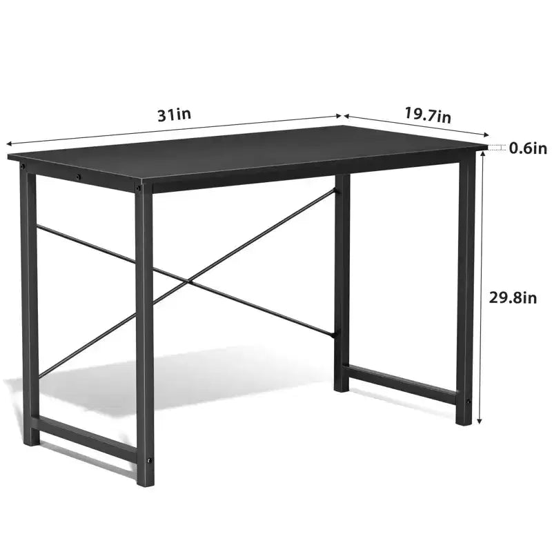 JIONJOY 32 Piccola Scrivania per Computer - Tavolo da Scrittura per Ufficio Domestico Rinforzato a Forma di X, Stile Moderno Semplice