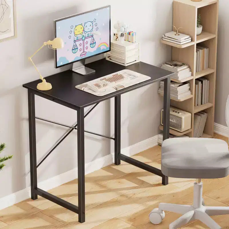 JIONJOY 32 Piccola Scrivania per Computer - Tavolo da Scrittura per Ufficio Domestico Rinforzato a Forma di X, Stile Moderno Semplice