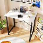 JIONJOY 32 Piccola Scrivania per Computer - Tavolo da Scrittura per Ufficio Domestico Rinforzato a Forma di X, Stile Moderno Semplice