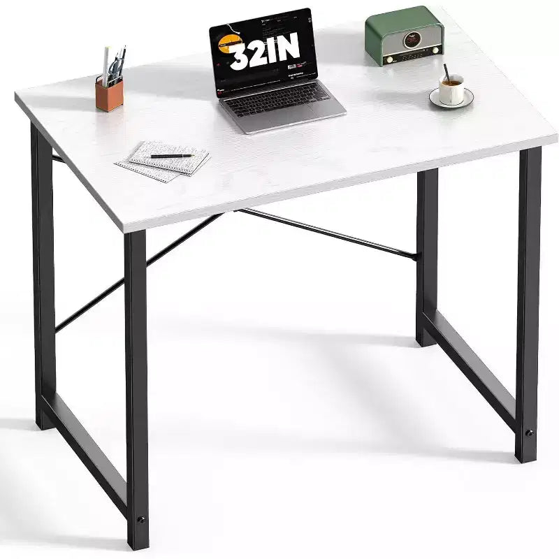 JIONJOY 32 Piccola Scrivania per Computer - Tavolo da Scrittura per Ufficio Domestico Rinforzato a Forma di X, Stile Moderno Semplice