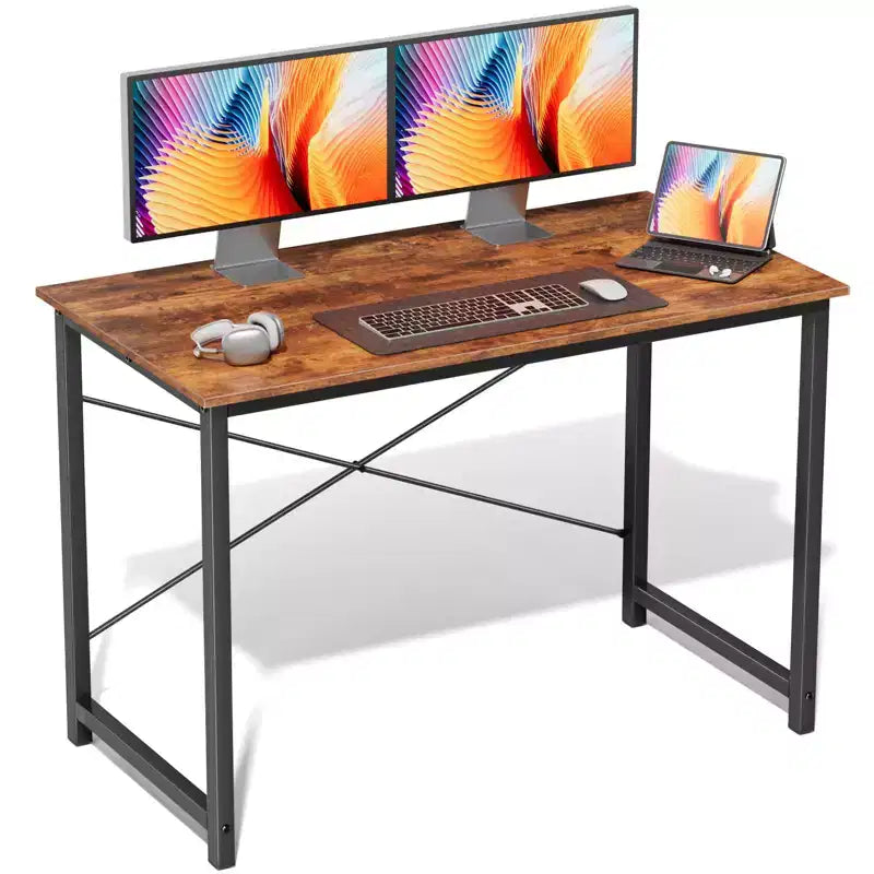 JIONJOY 32 Piccola Scrivania per Computer - Tavolo da Scrittura per Ufficio Domestico Rinforzato a Forma di X, Stile Moderno Semplice