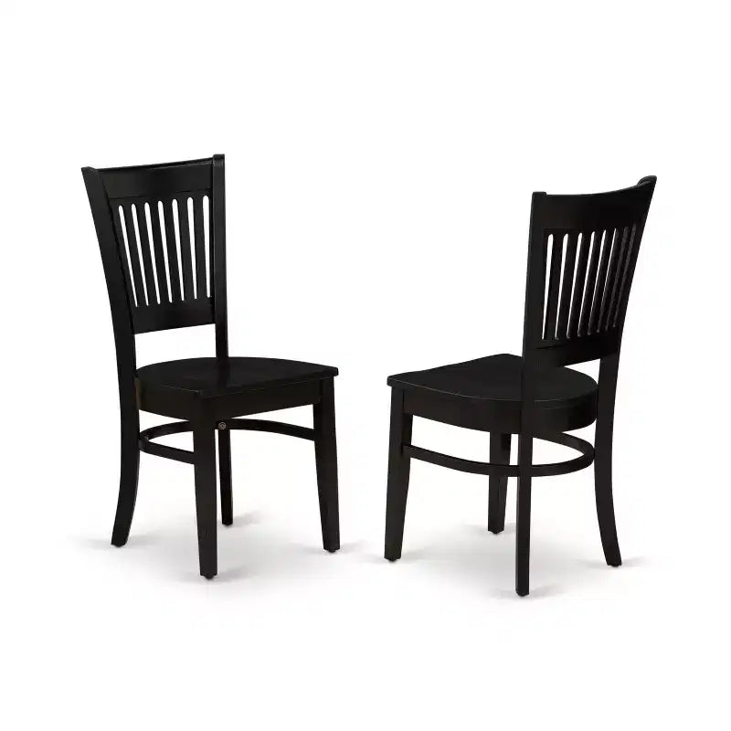HomeStock Belmont Set da 7 pezzi Tavolo da pranzo da cucina 6 sedie da pranzo e tavolo da pranzo con prolunga a farfalla - Finitura nera
