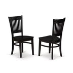 HomeStock Belmont Set da 7 pezzi Tavolo da pranzo da cucina 6 sedie da pranzo e tavolo da pranzo con prolunga a farfalla - Finitura nera