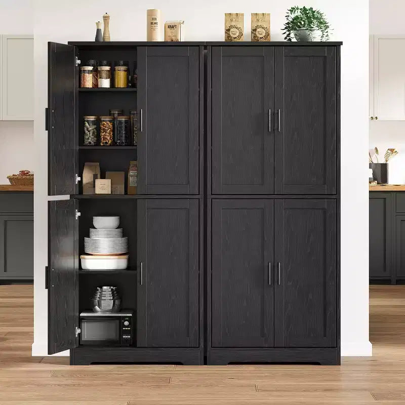 Mobile dispensa da cucina alto 70 pollici con ante e ripiani regolabili, armadio autoportante
