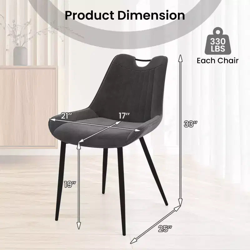 Set di 4 sedie da pranzo Costway, sedie da cucina imbottite in similpelle con gambe in metallo, nero/grigio/verde