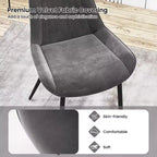 Set di 4 sedie da pranzo Costway, sedie da cucina imbottite in similpelle con gambe in metallo, nero/grigio/verde