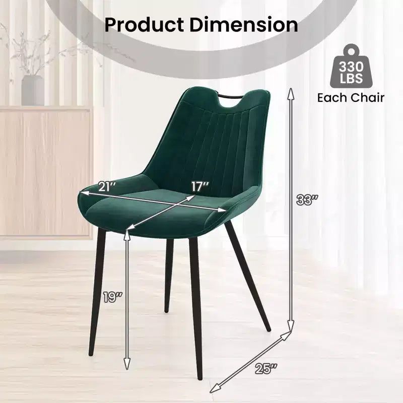 Set di 4 sedie da pranzo Costway, sedie da cucina imbottite in similpelle con gambe in metallo, nero/grigio/verde