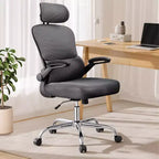 DEXYLLO Sedia da ufficio in rete, comfort ergonomico con poggiatesta 3D e braccioli ribaltabili, ideale per professionisti e giocatori, nero