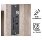 Tavolo da toeletta in truciolare grigio con impiallacciatura in trimina, 5 cassetti, 2 ripiani, specchiera con illuminazione a 3 colori e lampadine dimmerabili