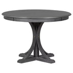 Set da tavolo rotondo da pranzo per 4 persone, set da cucina retrò da 5 pezzi con 4 sedie imbottite