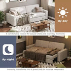 ATJafurn 88.6 Divano Letto Convertibile, Divano Letto Estraibile Moderno in Tessuto di Lino Salvaspazio per Appartamenti, Soggiorno, Camera da Letto, Monolocale