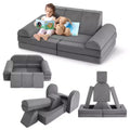 Kids Couch,10Pcs Modular Kids Play Couch,Soft Foam Toddler Couch with Ball Pit for Boys Girls,Convertible Child Sectional Sofa for Bedroom,Playroom