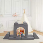 Divano per bambini, divano componibile per bambini a 10 pezzi, divano per bambini in morbida schiuma con fossa per palline per ragazzi e ragazze, divano componibile trasformabile per bambini per camera da letto, sala giochi