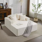 GustoWave Letto da salotto a sacco oversize per 2 persone, divano letto con 4 cuscini per soggiorno, camera da letto
