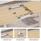 Set da 5 Pezzi Tavolo da Pranzo per 4-6 Persone, Set Tavolo da Pranzo Estensibile per 4, Tavolo da Cucina con Panche e Sgabelli, Set Tavolo da Cena per la Casa