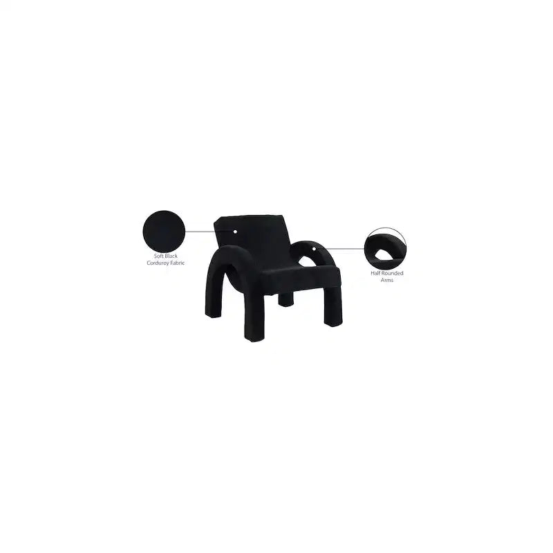 Meridian Furniture, Poltrona accento in tessuto di velluto a coste