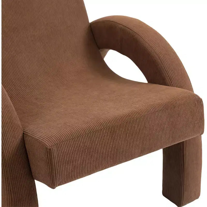Meridian Furniture, Poltrona accento in tessuto di velluto a coste