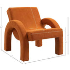 Meridian Furniture, Poltrona accento in tessuto di velluto a coste