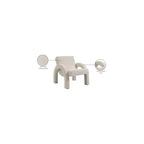 Meridian Furniture, Poltrona accento in tessuto di velluto a coste